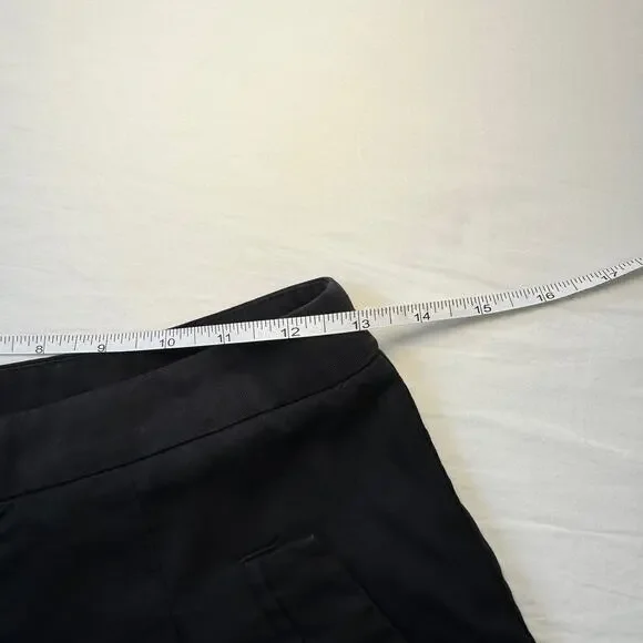 Anthropologie Coquille Black High-Rise Tailored Shorts Gold Button Women’s 2 - Picture 12 of 12